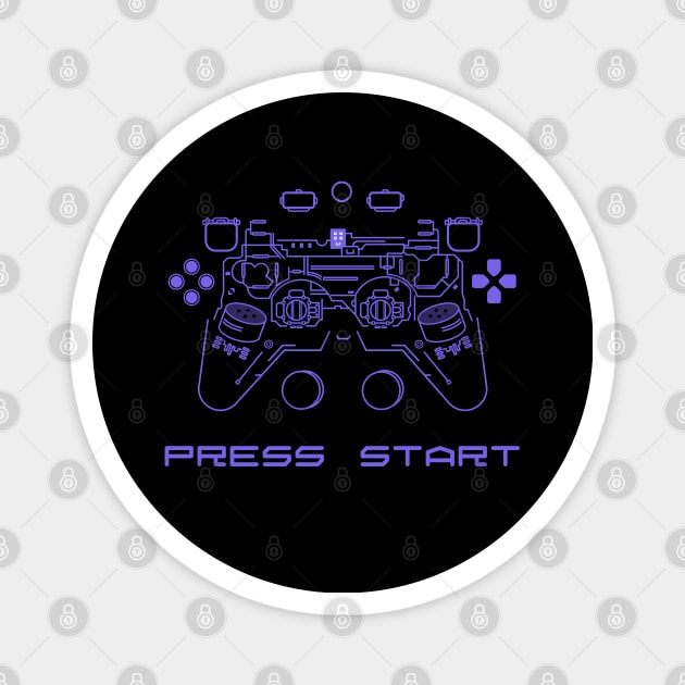 Press Start Magnet by NextGameQuest